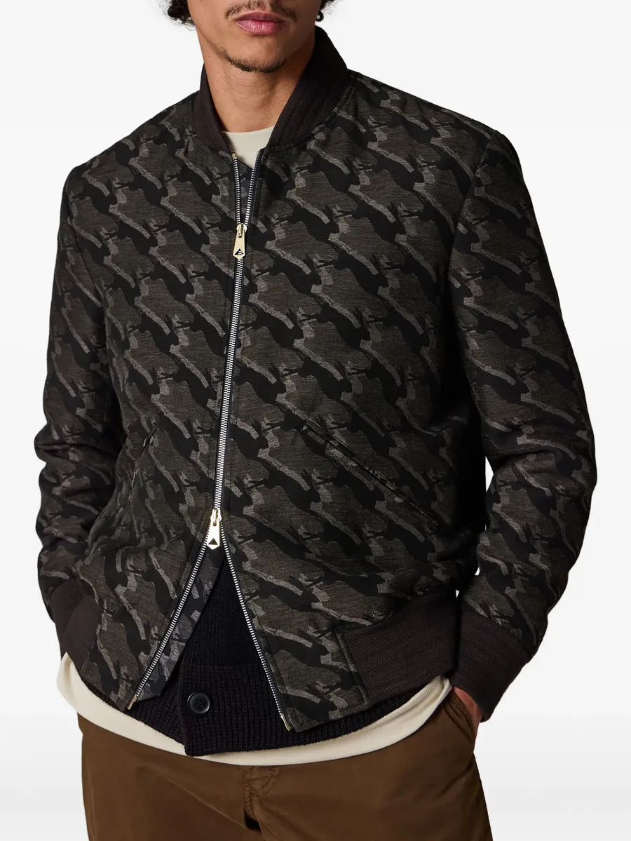 rabbit-patterned zip bomber jacket 5