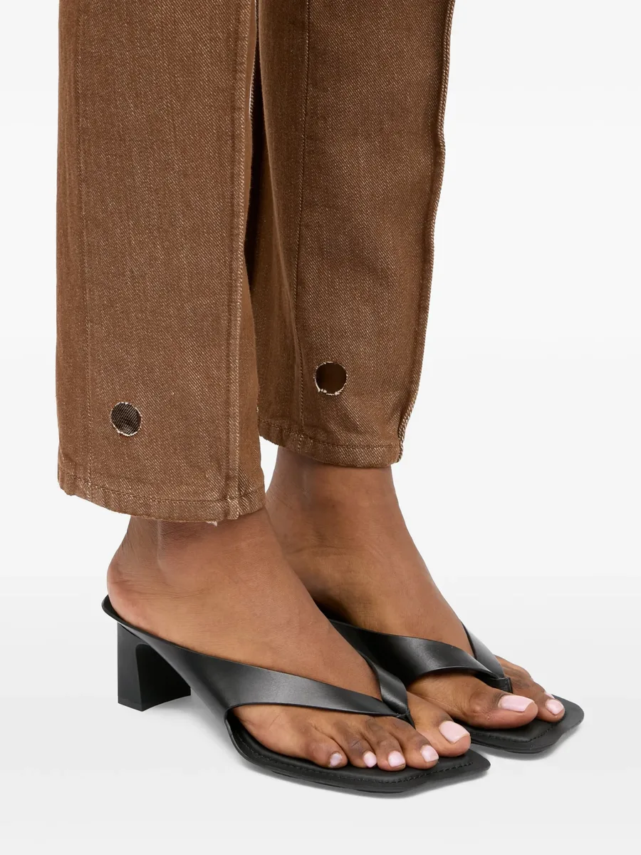 Anatomic leather flip-flop mules 12