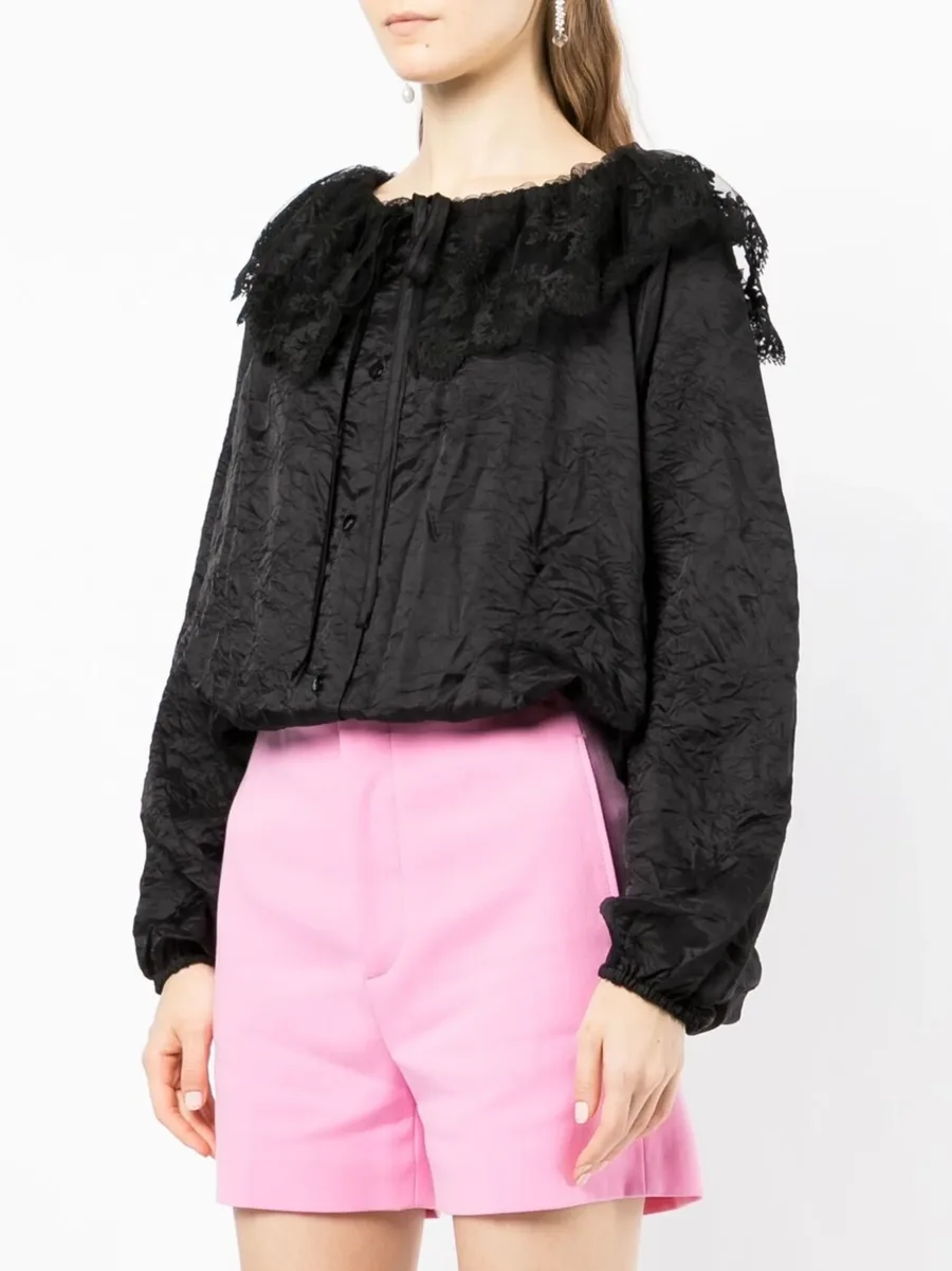 lace-collar long-sleeve blouse 6