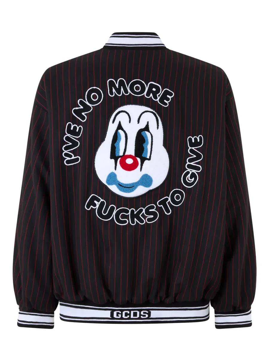 Pinstripe Clown bomber jacket 11