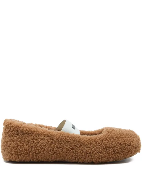 shearling ballerinas
