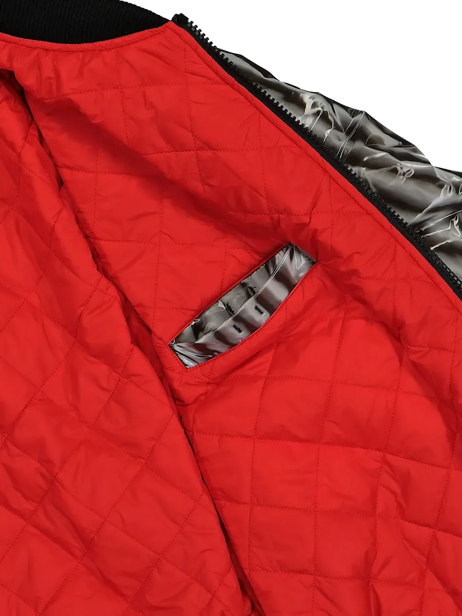 logo-patch bomber jacket 9