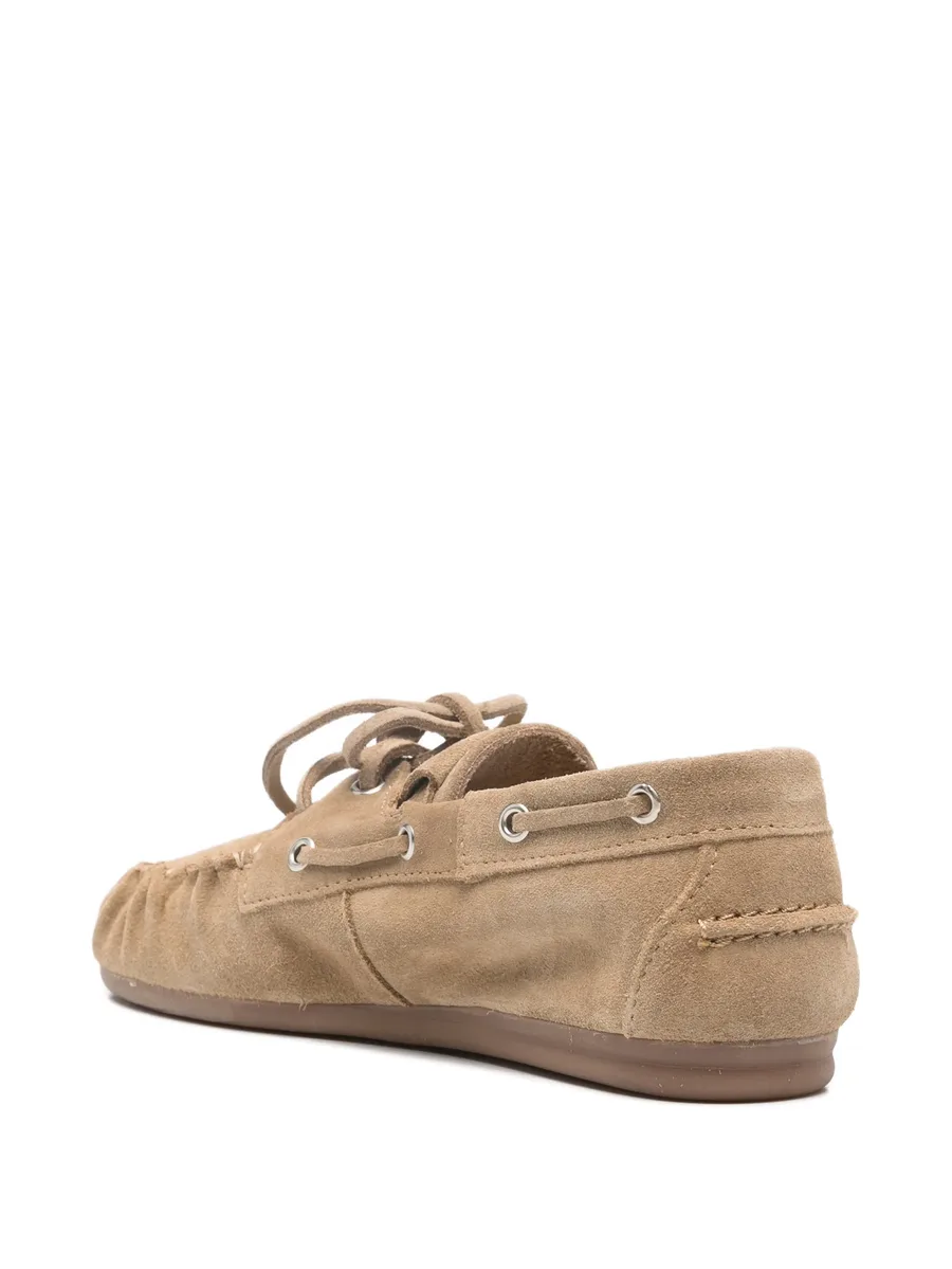 Rowan beige suede tie loafers 5