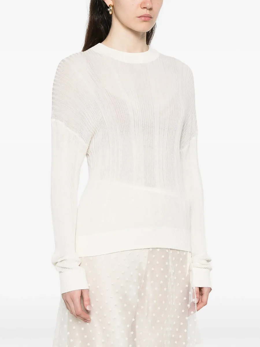 ribbed round-neck sweater 6