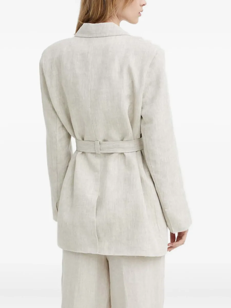 belted linen blazer 6