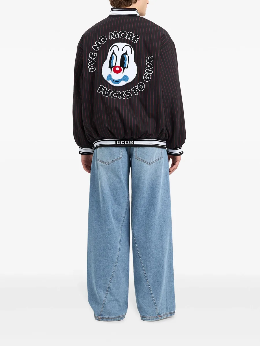 Pinstripe Clown bomber jacket 5