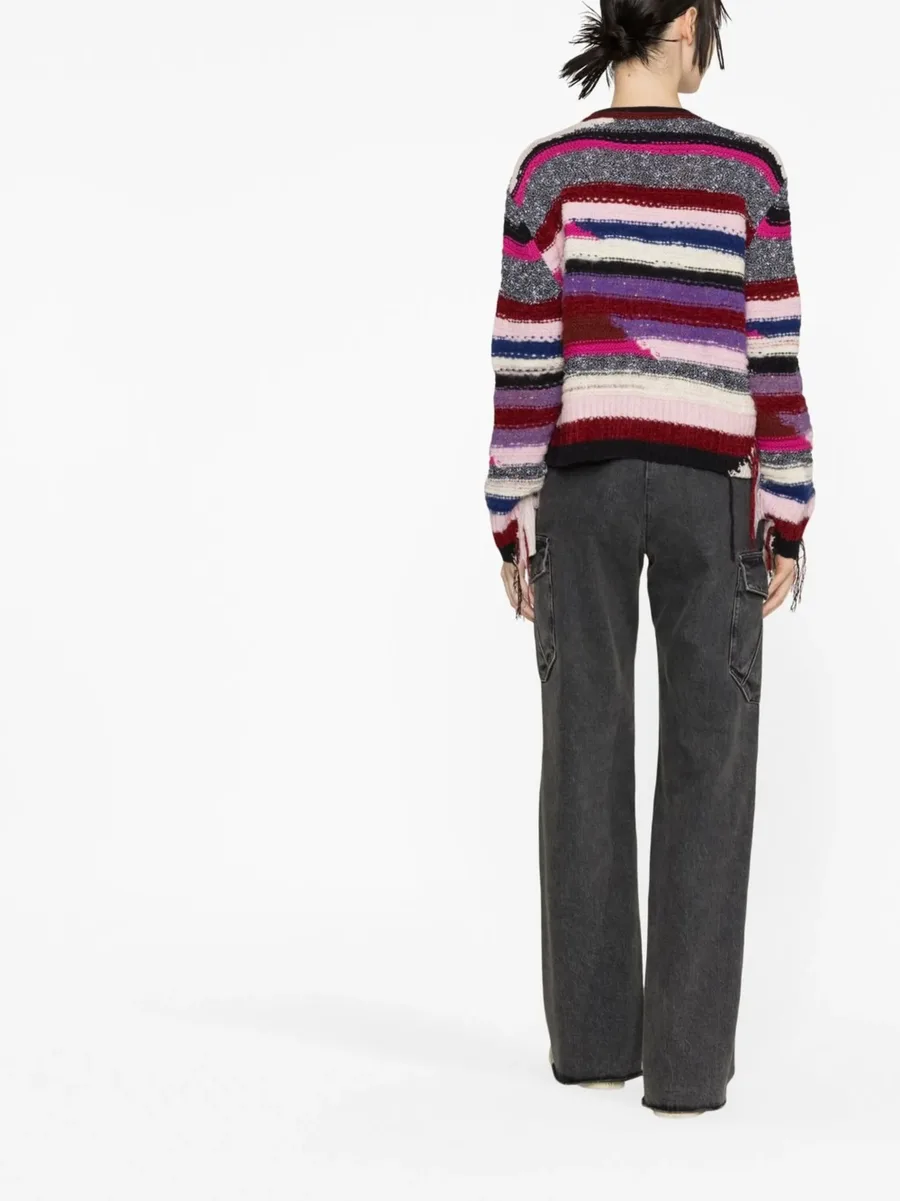 striped fringed cardigan 7
