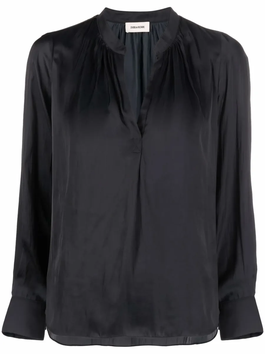 блузка с V-образным вырезом 1