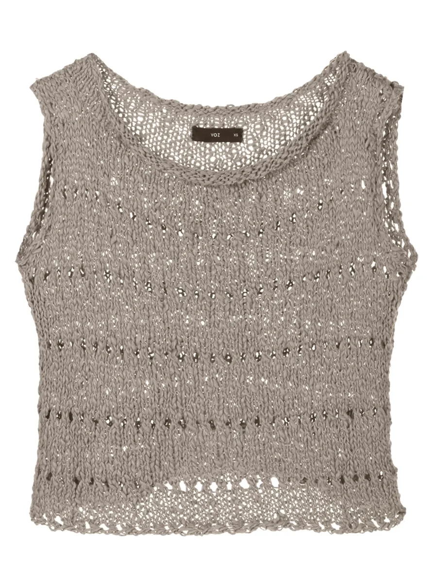 open knit crop top 1