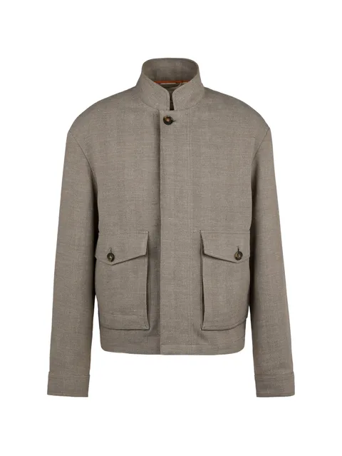 maxi-pockets short jacket