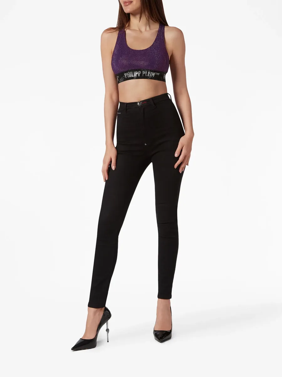 rhinestone-embellished racerback bra 4