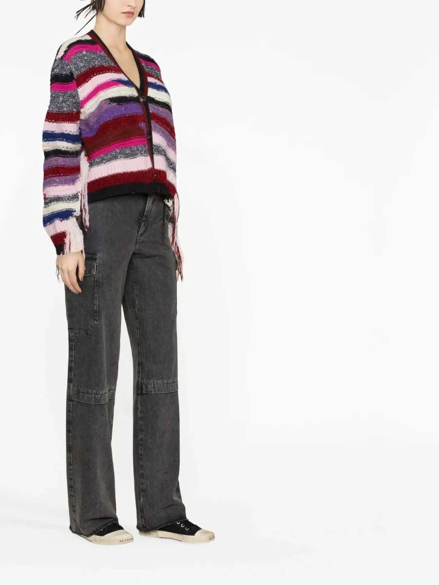 striped fringed cardigan 5