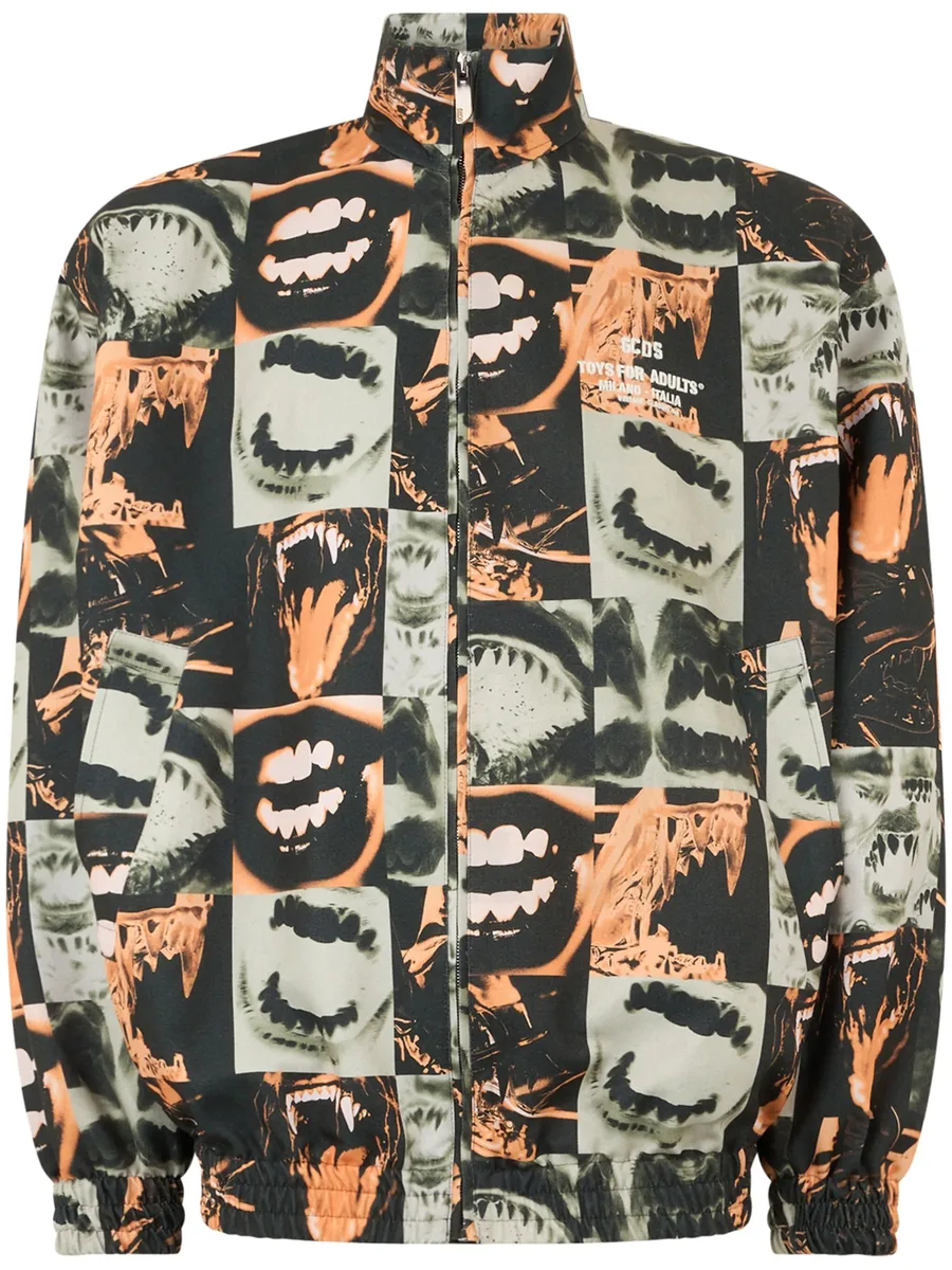 Lips print oversized jacket 1