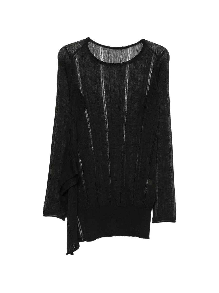 asymmetric-hem sweater 1