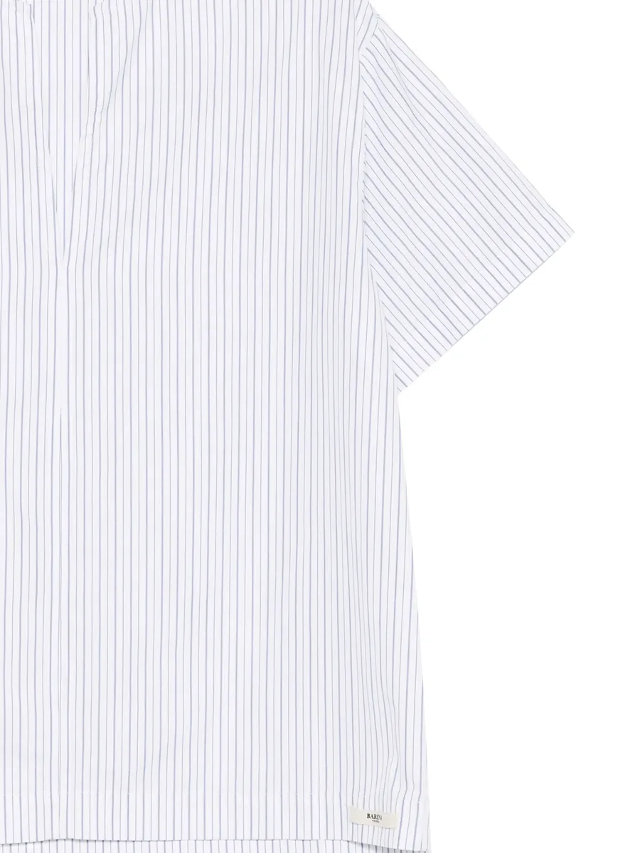 striped V-neck blouse 5