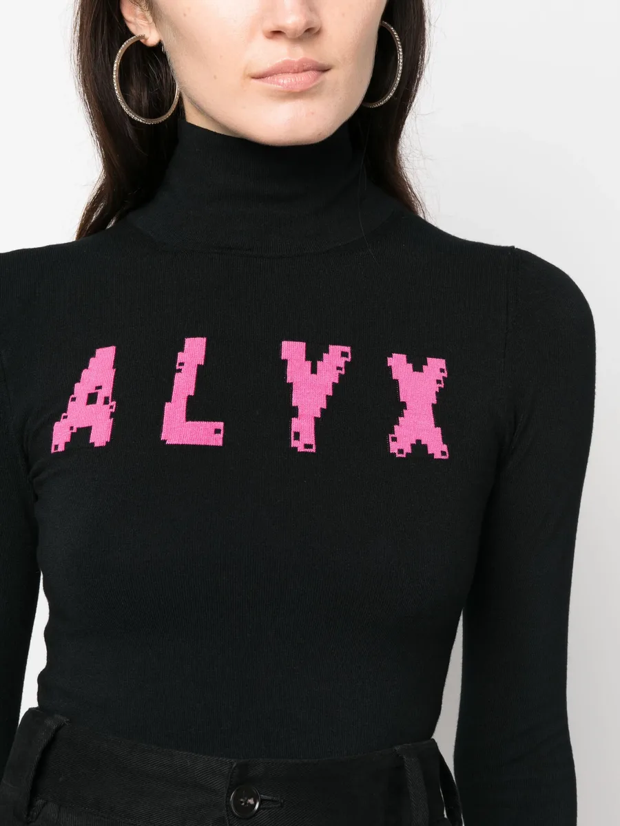 logo intarsia-knit jumper 10