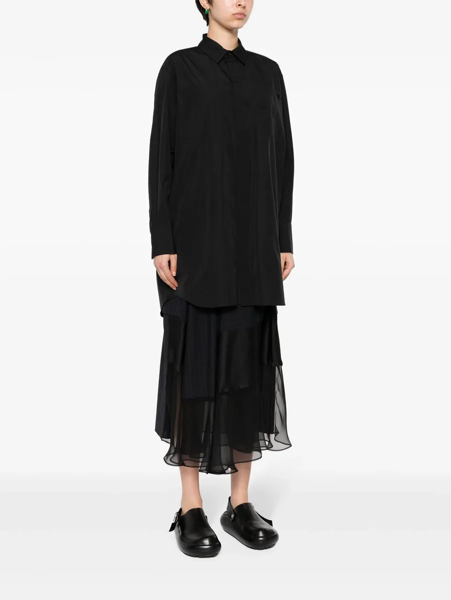logo-embroidered poplin shirt 5