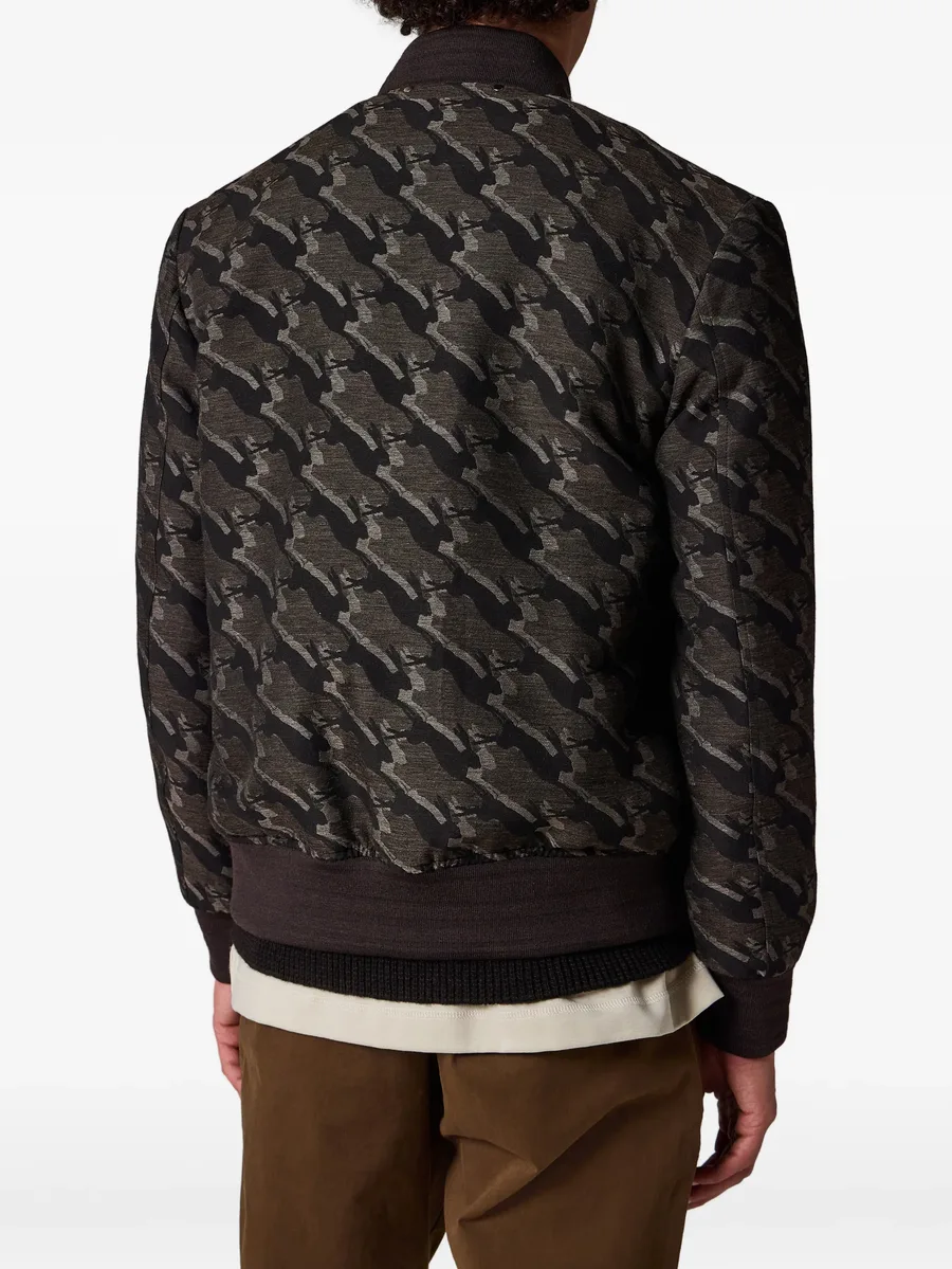 rabbit-patterned zip bomber jacket 7