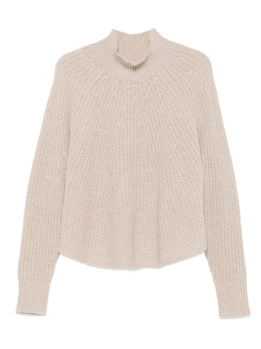 high-neck ribbed-knit sweater 1