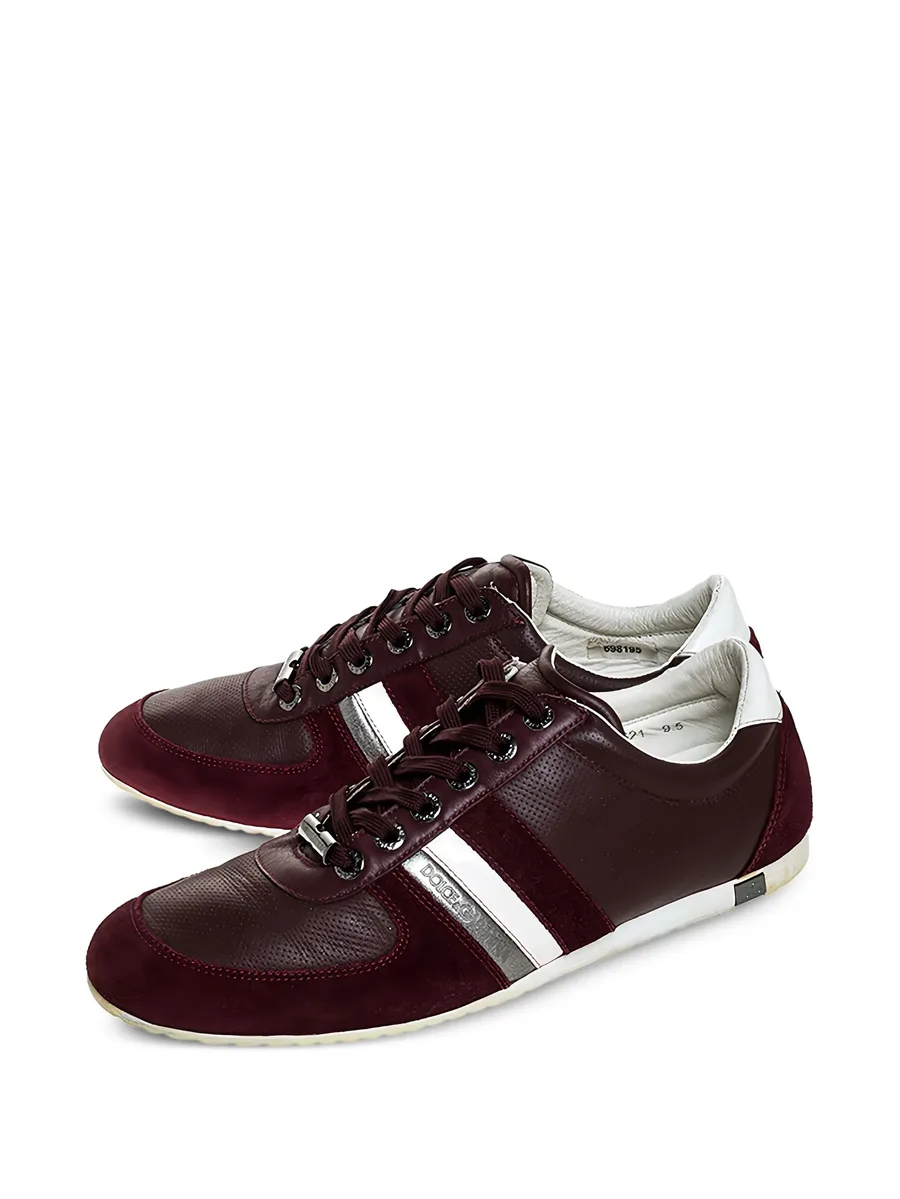 leather low-top sneakers 5