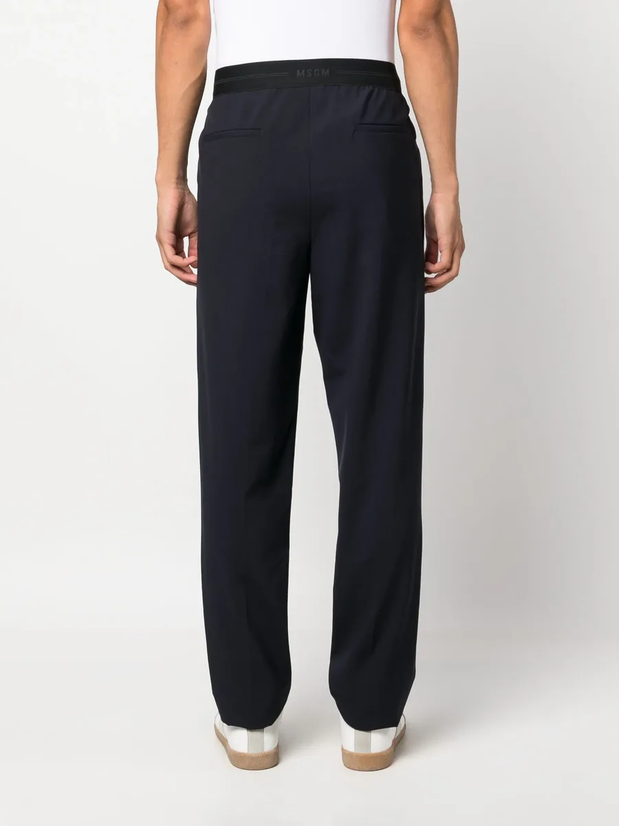 logo-waistband straight-leg trousers 7