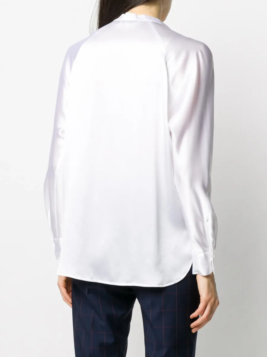 open neck loose fit blouse 7