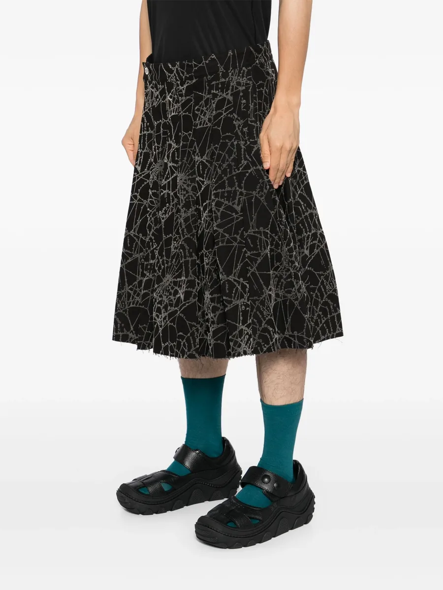 flocky-web pleated shorts 6