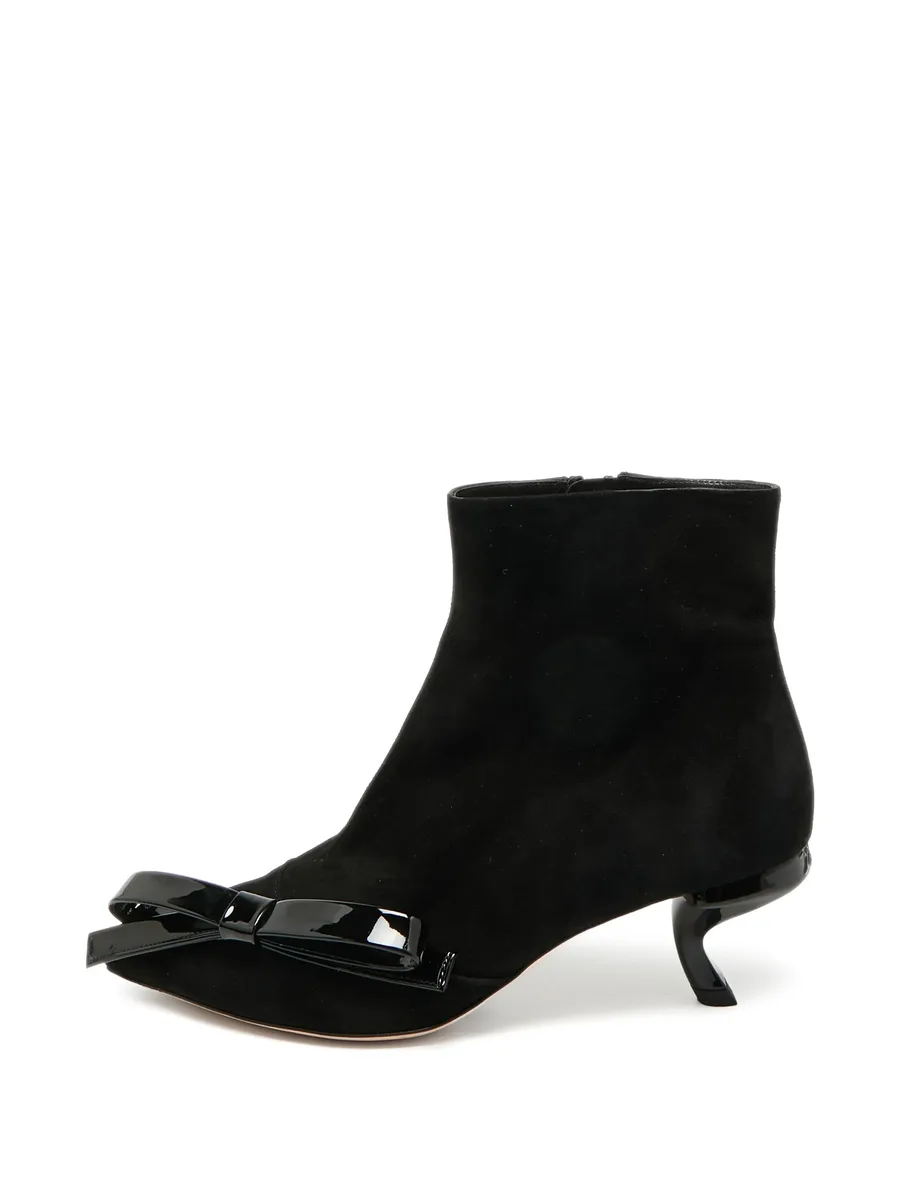 ботильоны с заостренным носком и бантом 1