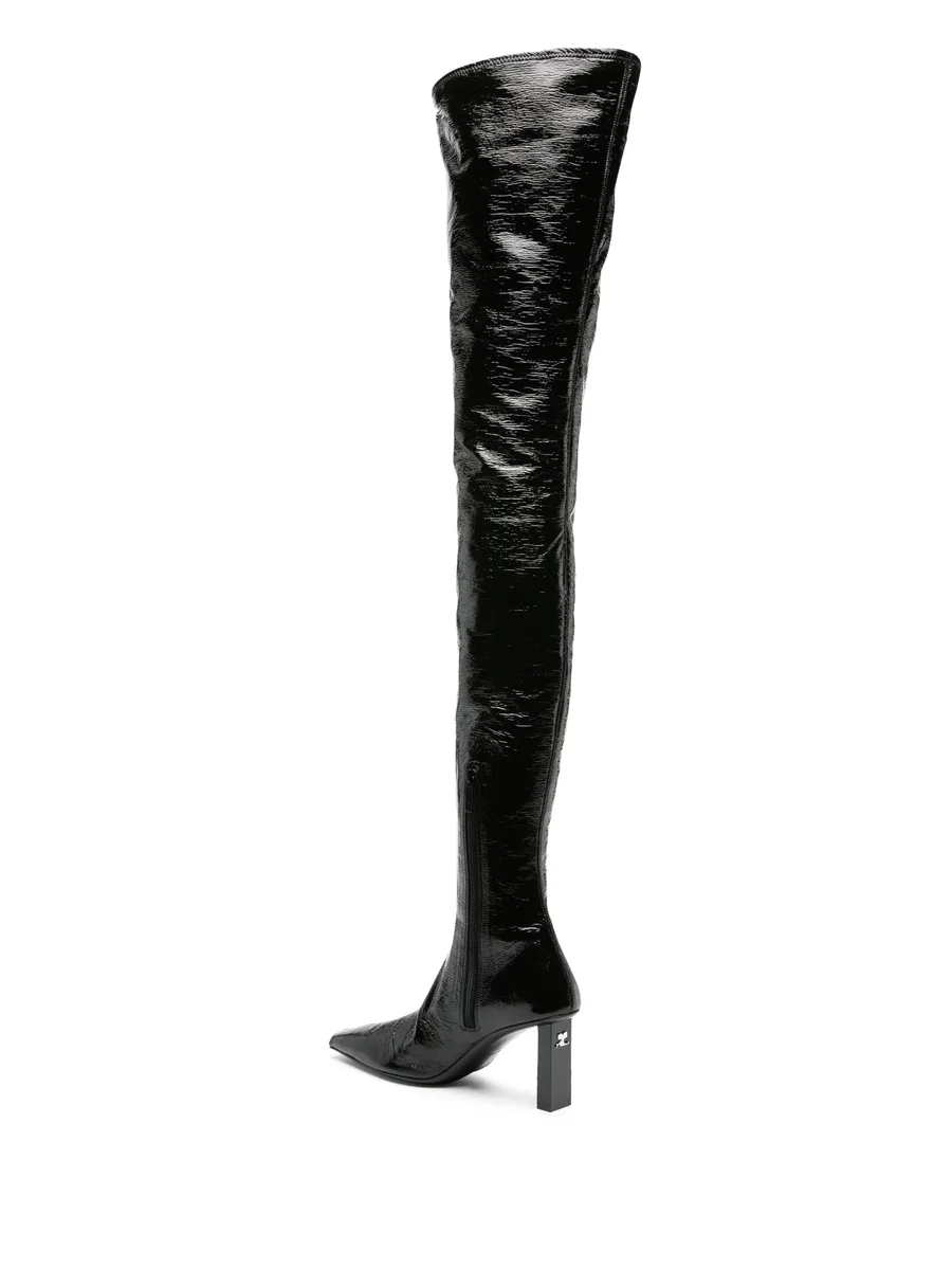 85mm high-shine thigh-length boots 5