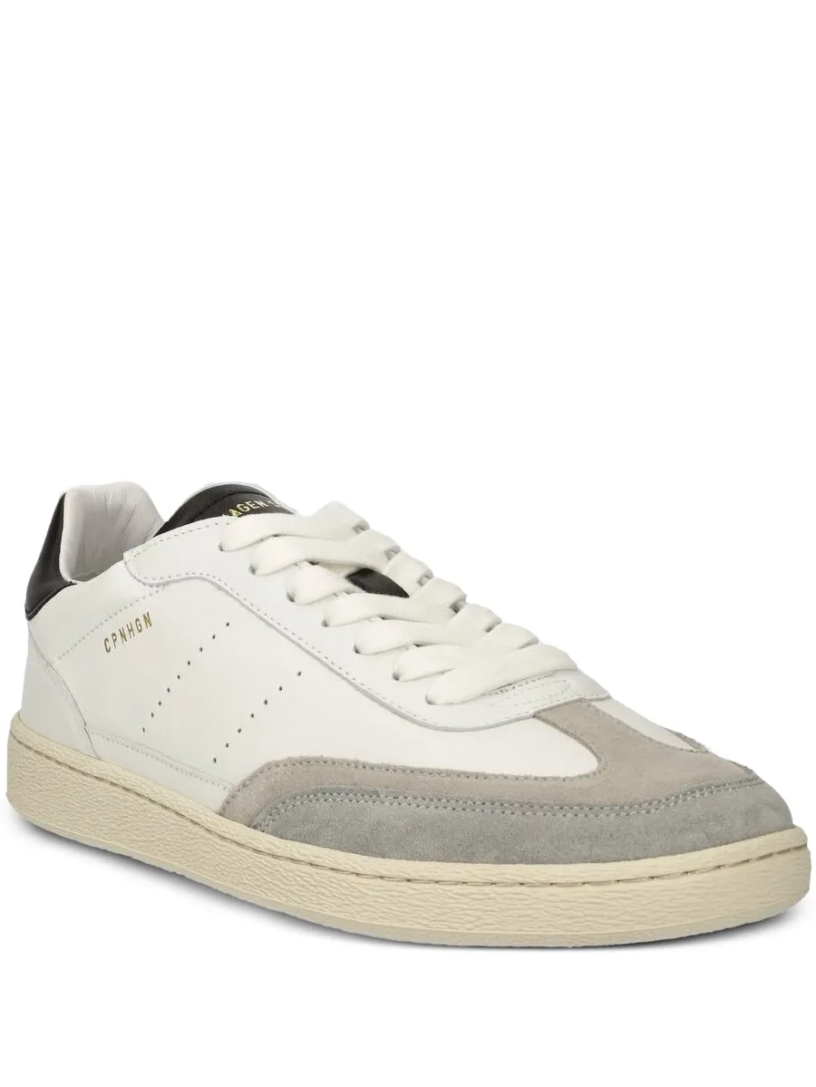 leather panelled lace-up sneakers 2