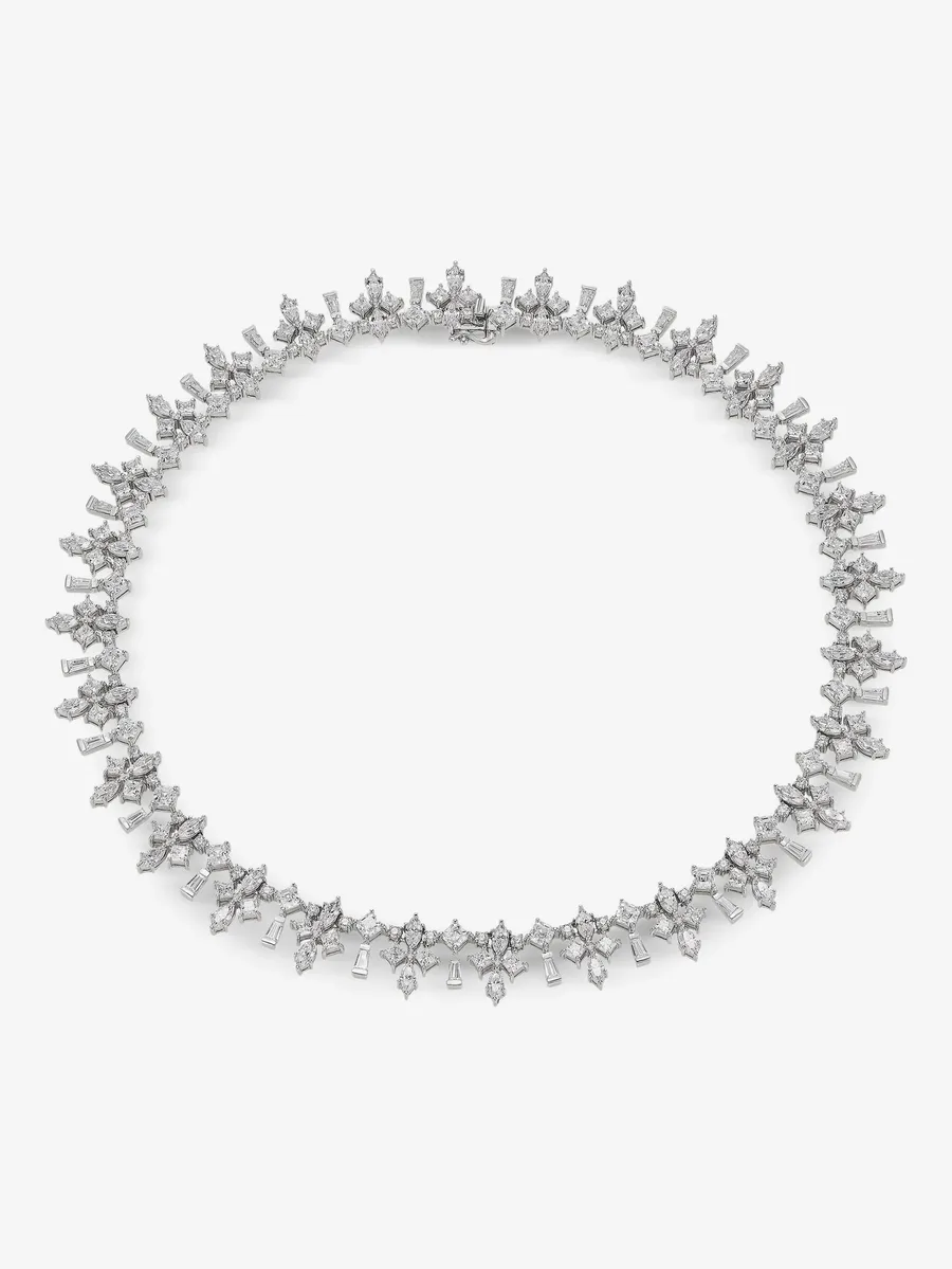 колье Diamond Fleur-De-Lys из белого золота с бриллиантами 1