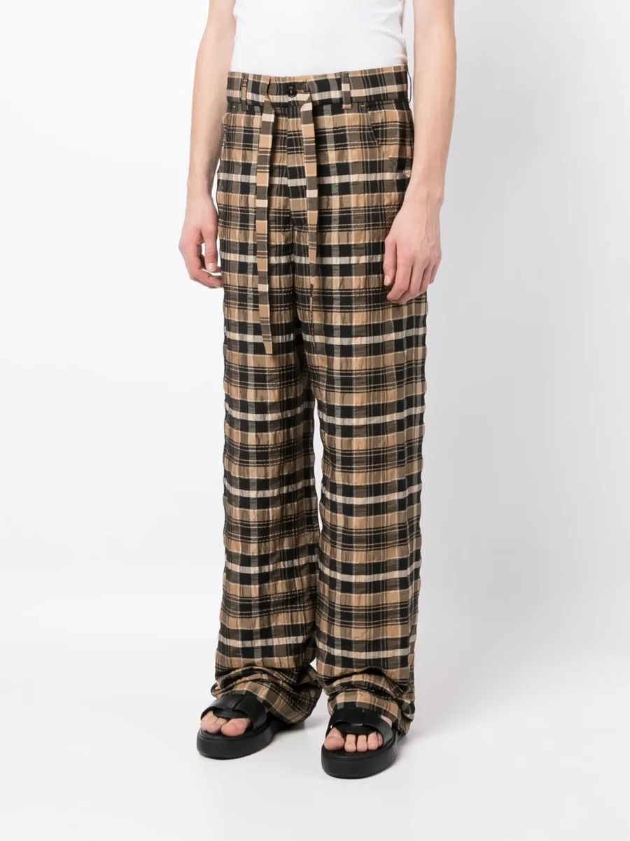 check-print straight-leg trousers 5