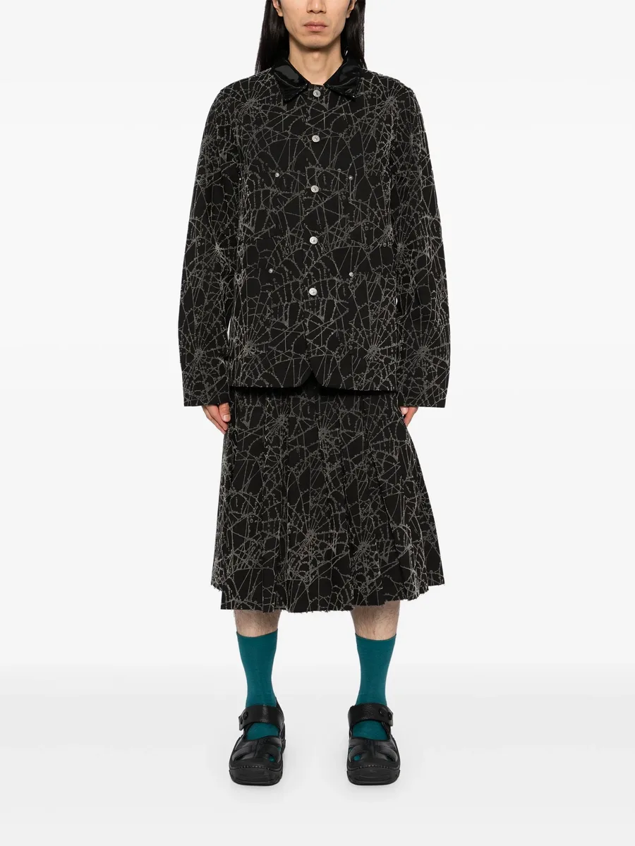 flocky-web pleated shorts 3