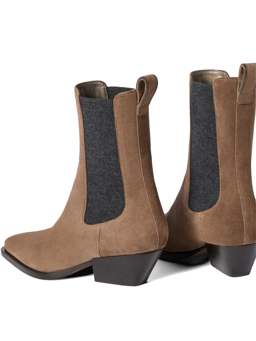 suede Chelsea boots with precious loop detail 8