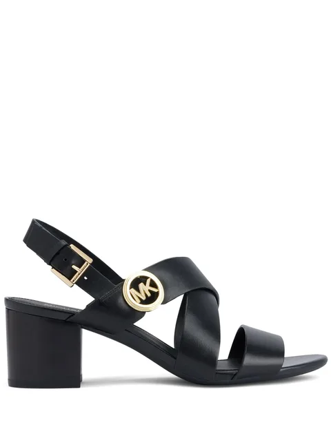 Vera logo-plaque leather sandals