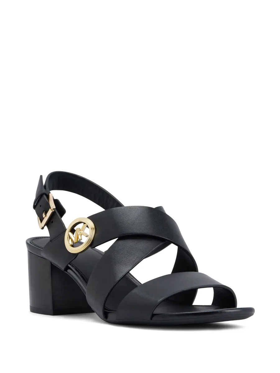 Vera logo-plaque leather sandals 4