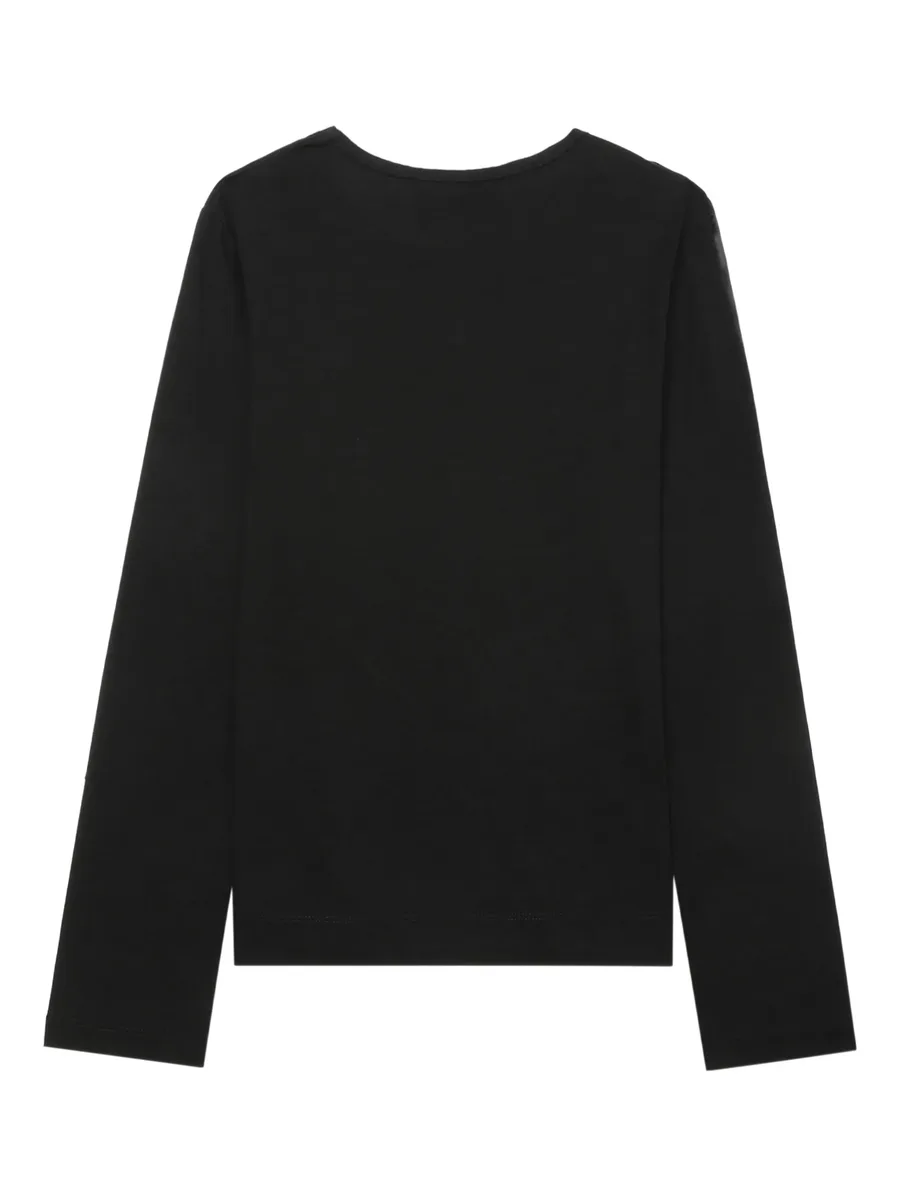 ribbon-detail long-sleeve T-shirt 5