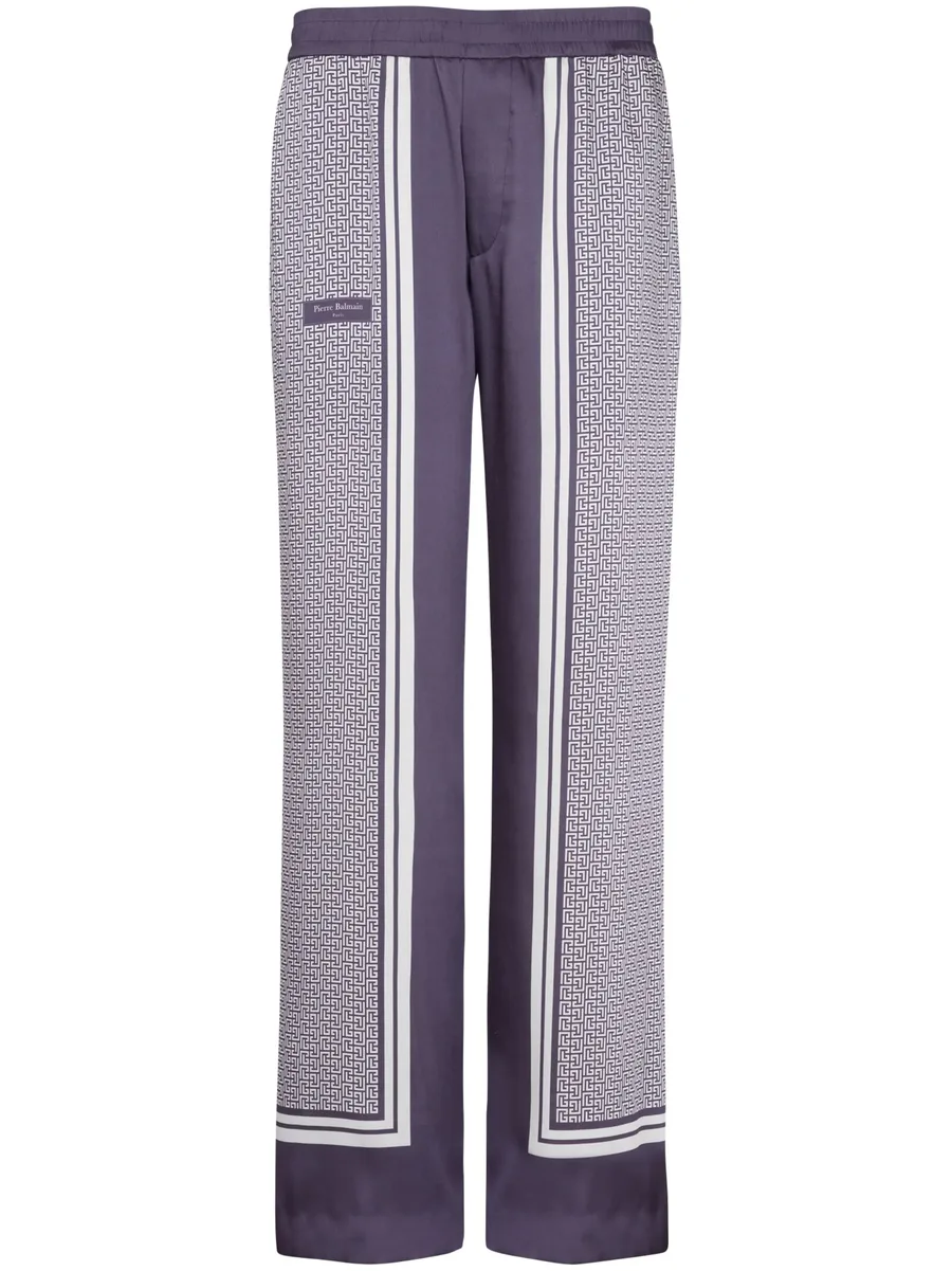 vertical-print straight-leg trousers 2