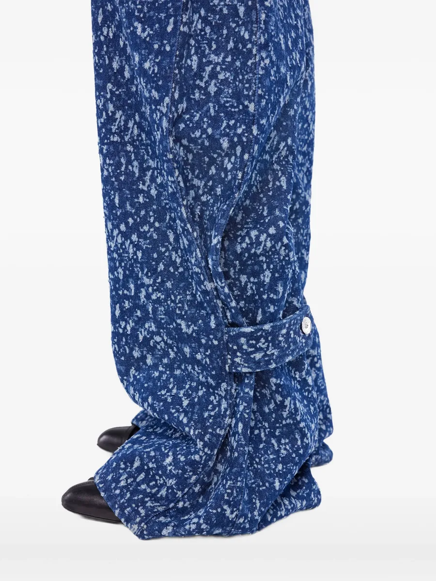 splatter-print baggy jeans 8