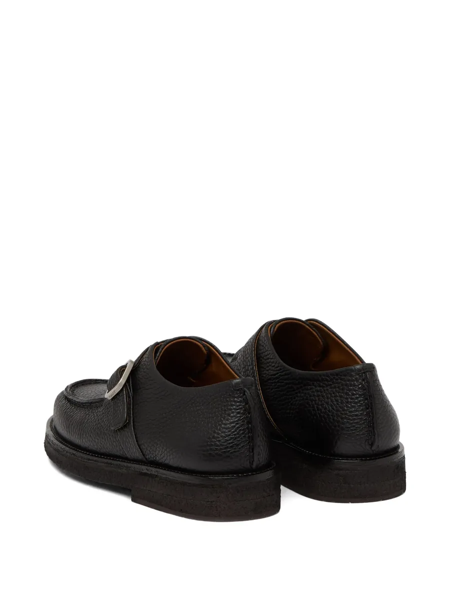 buckled pebbled loafers 6