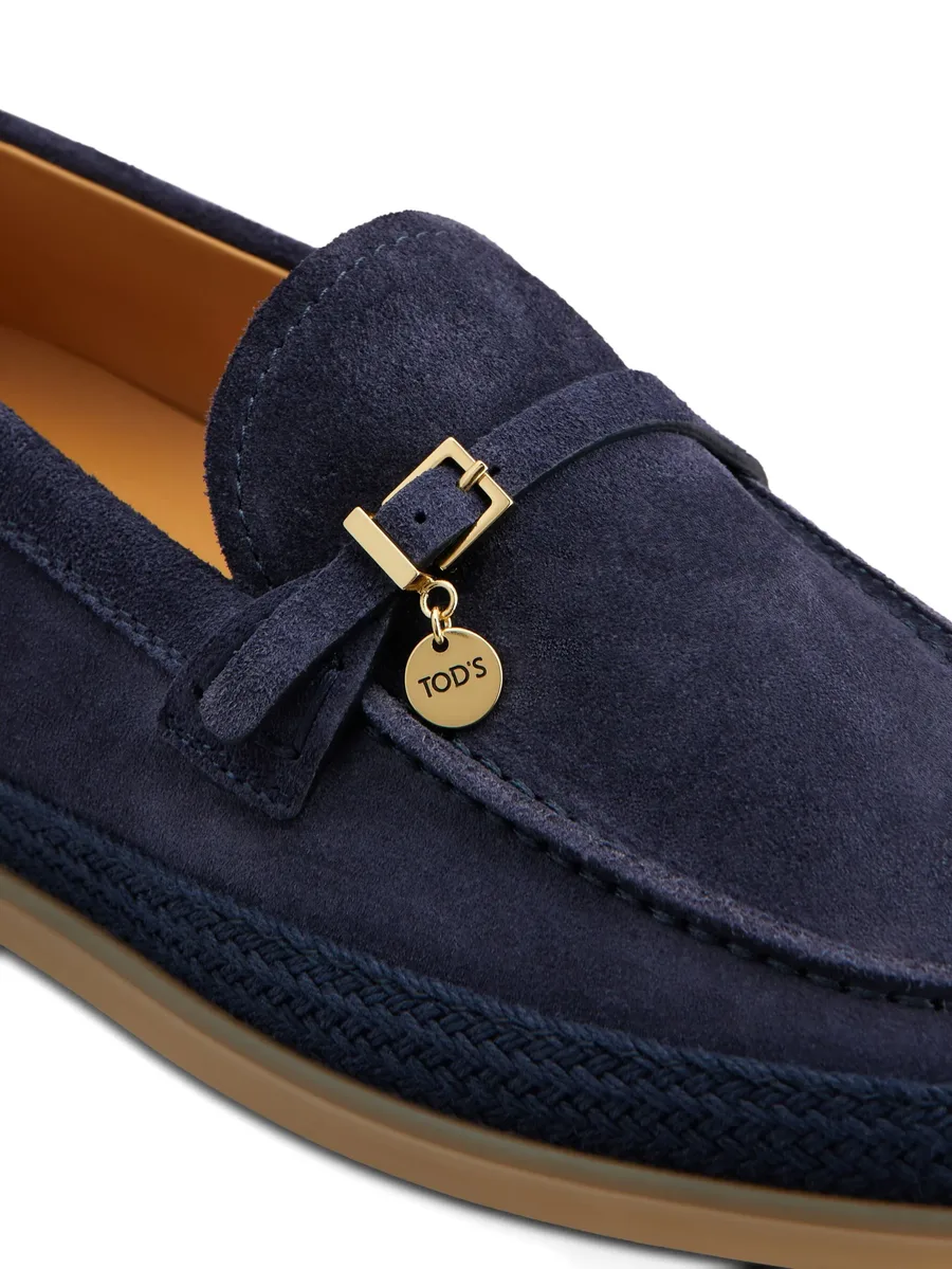 buckle-detail suede loafers 8