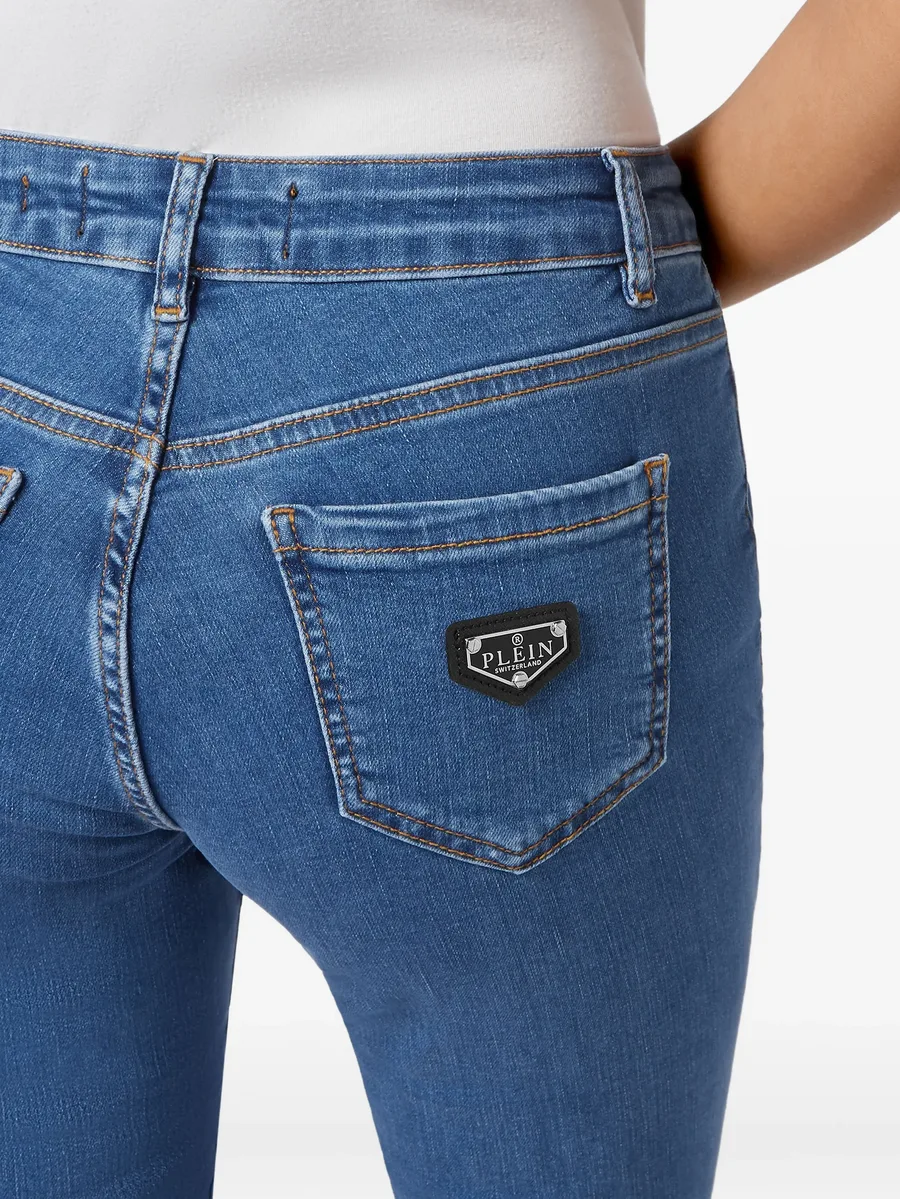 logo-plaque skinny-fit jeans 10
