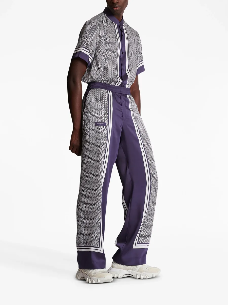 vertical-print straight-leg trousers 6