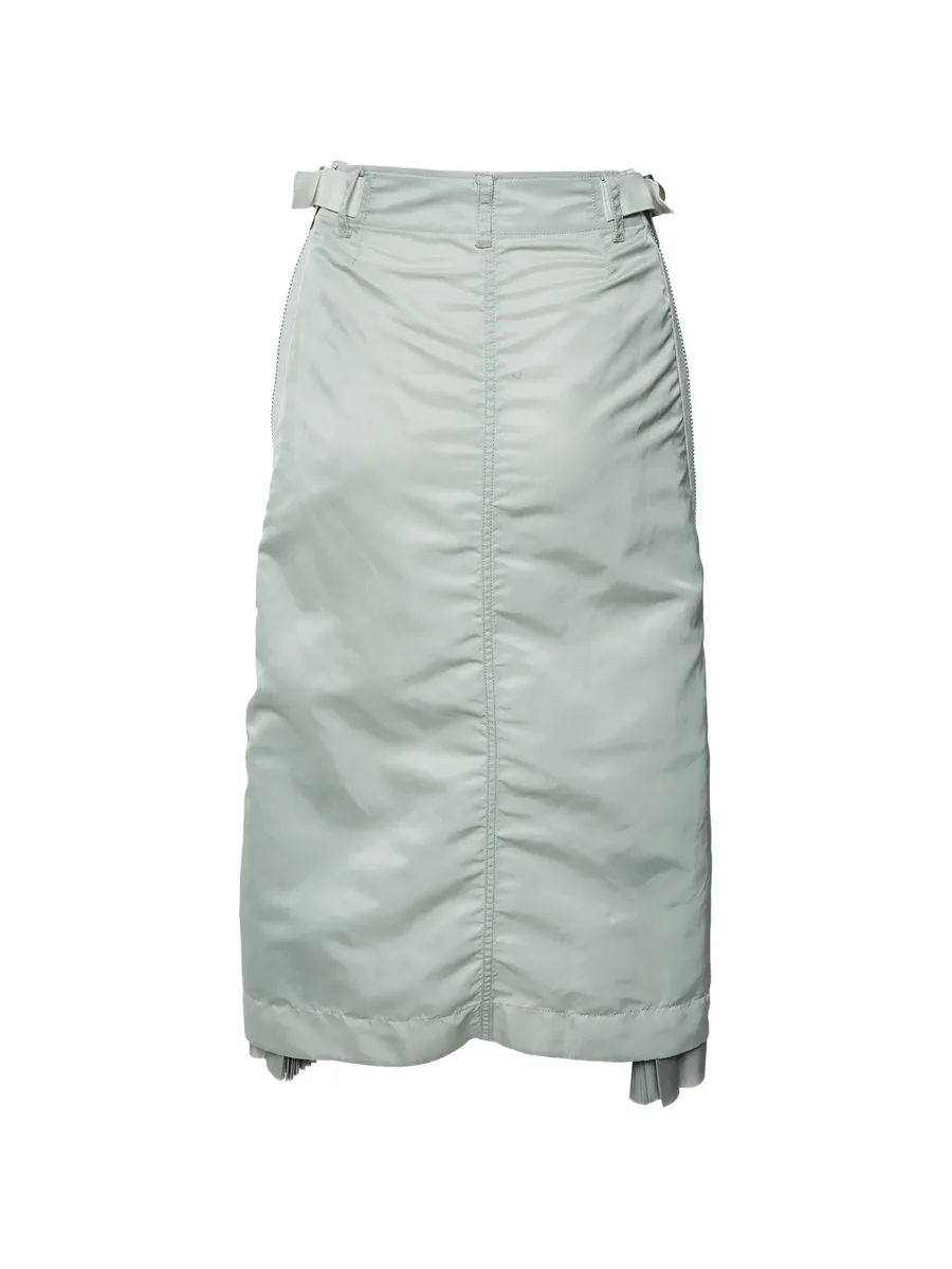 zip-detail pleated midi skirt 3