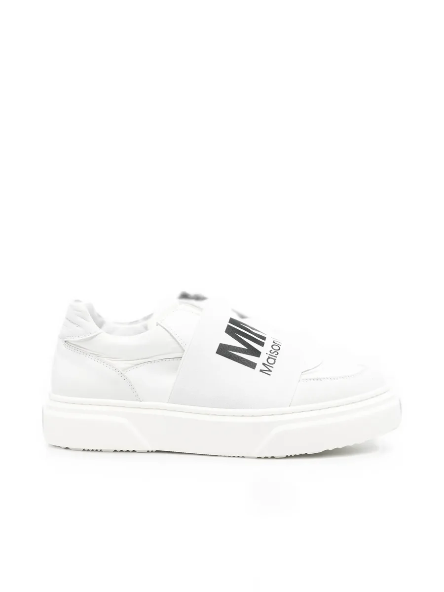 logo-print panelled sneakers 2