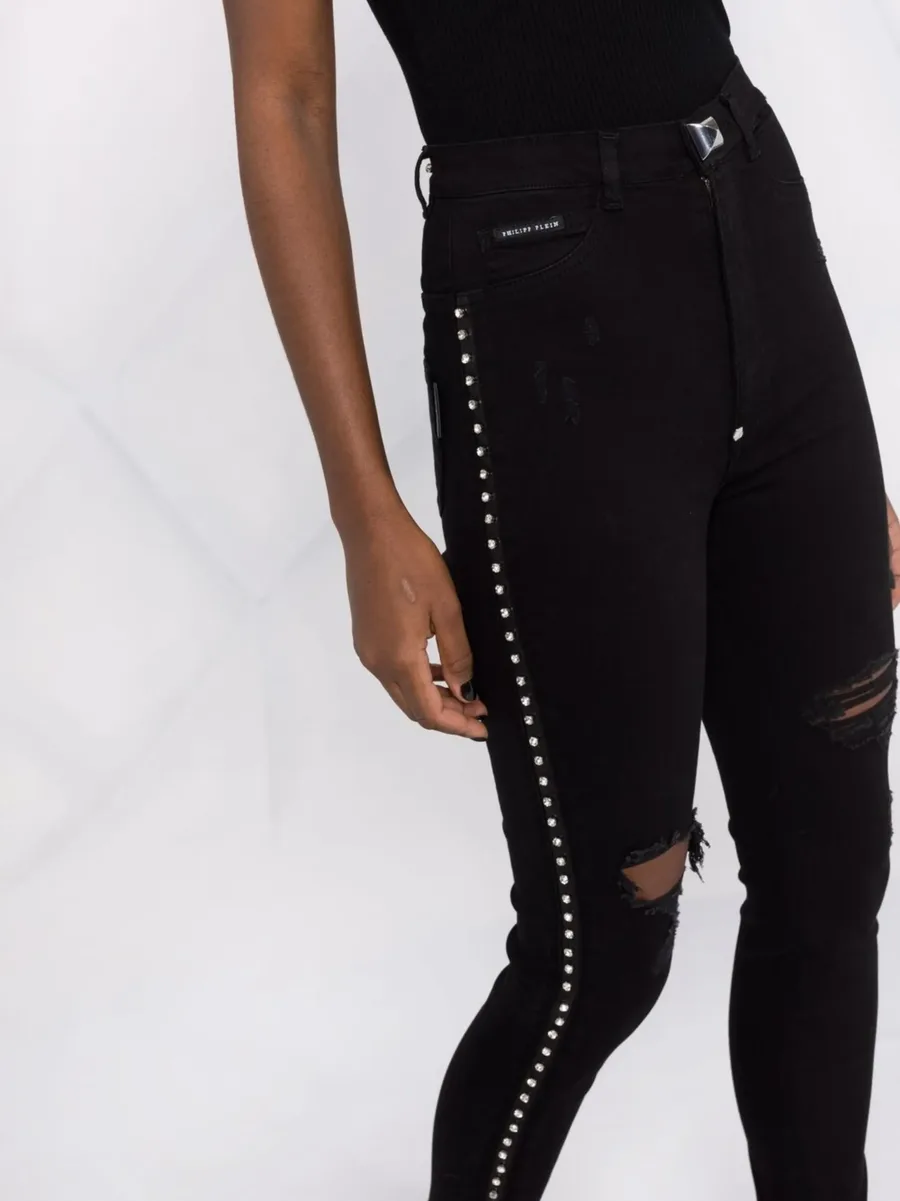 crystal-embellished jeggings 9