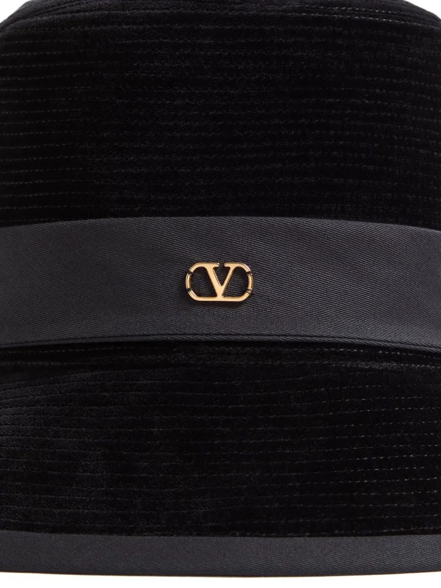 бархатная шляпа с логотипом VLogo Signature 7