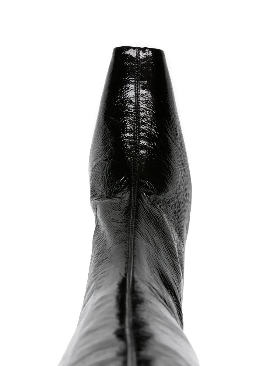85mm high-shine thigh-length boots 8