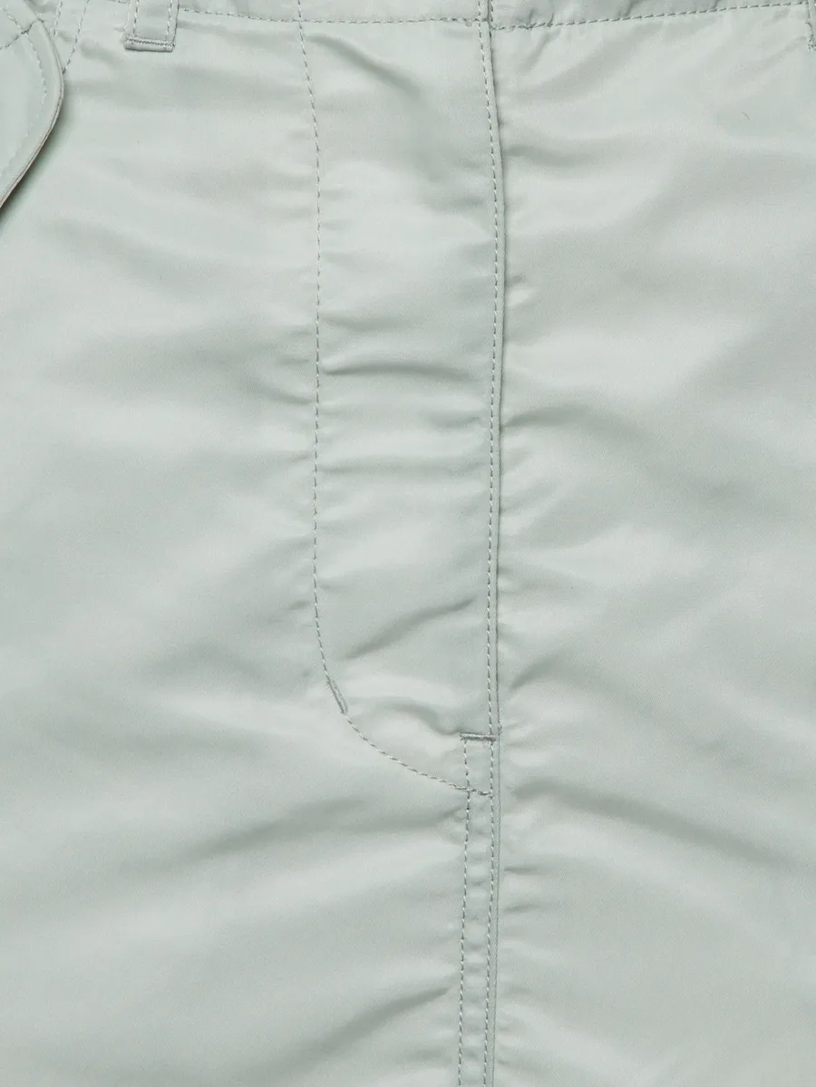 zip-detail pleated midi skirt 5