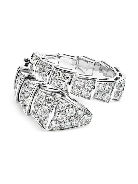 кольцо Serpenti Viper из розового золота с бриллиантами
